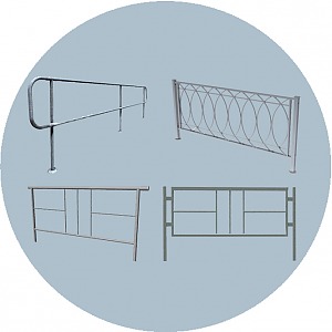 Перильное ограждение композитное пешеходное | Купить дорожное и мостовое по выгодной цене