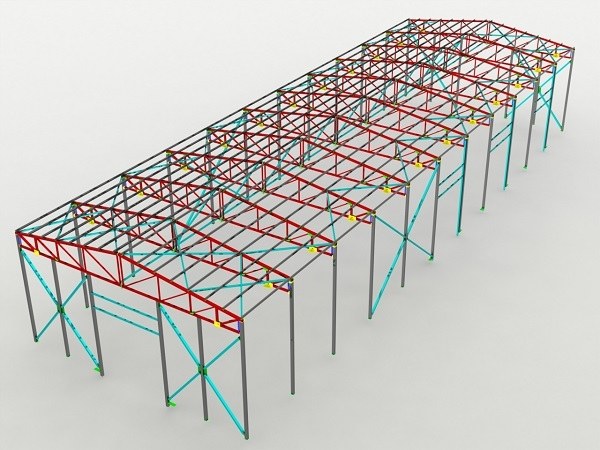 Проект быстровозводимого здания из сэндвич панелей 15x30x6 м - 450 м2