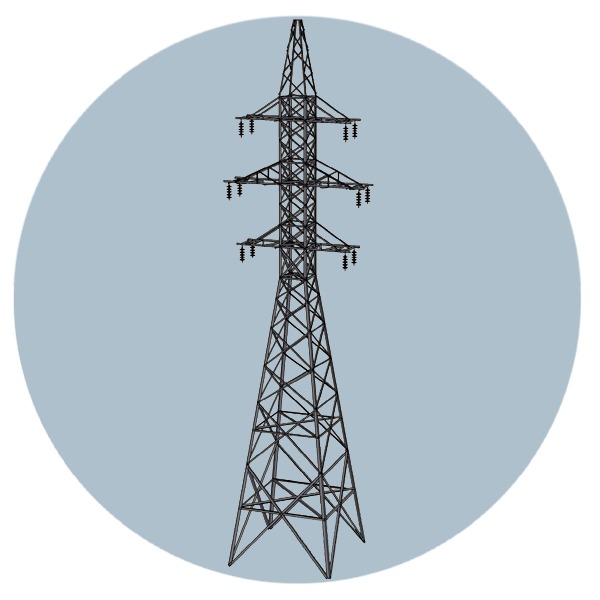 Унифицированная анкерно-угловая опора 1У110-3+5