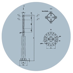 Силовая опора освещения СФГ-1000-10,0-01-ц