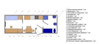 Чертеж Бытовка супервайзера 8000х2500 мм